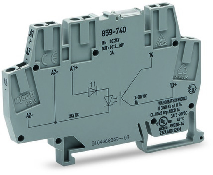 Wago 859-740 5P Grau Elektrischer Anschlussblock