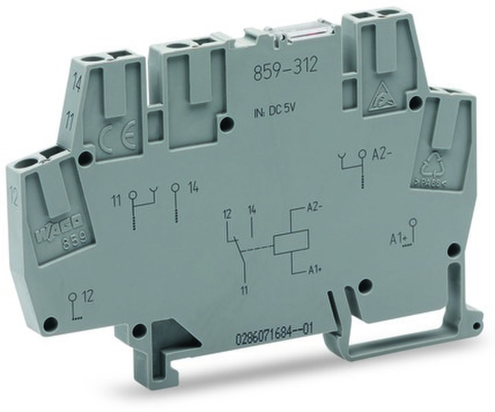 Wago 859-314 5P Grau Elektrischer Anschlussblock