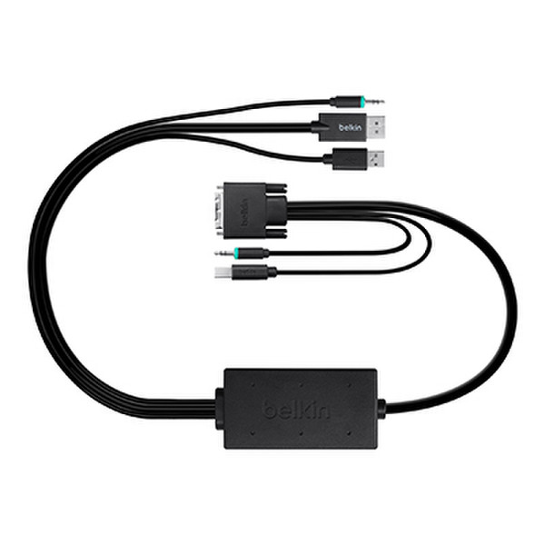 Linksys F1D9017B06 1.8m Black keyboard video mouse (KVM) cable