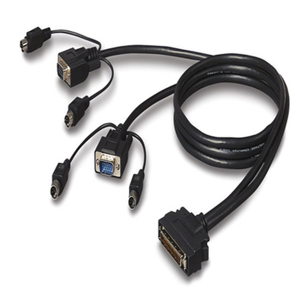 Linksys F1D9400-15 4.5m Black keyboard video mouse (KVM) cable