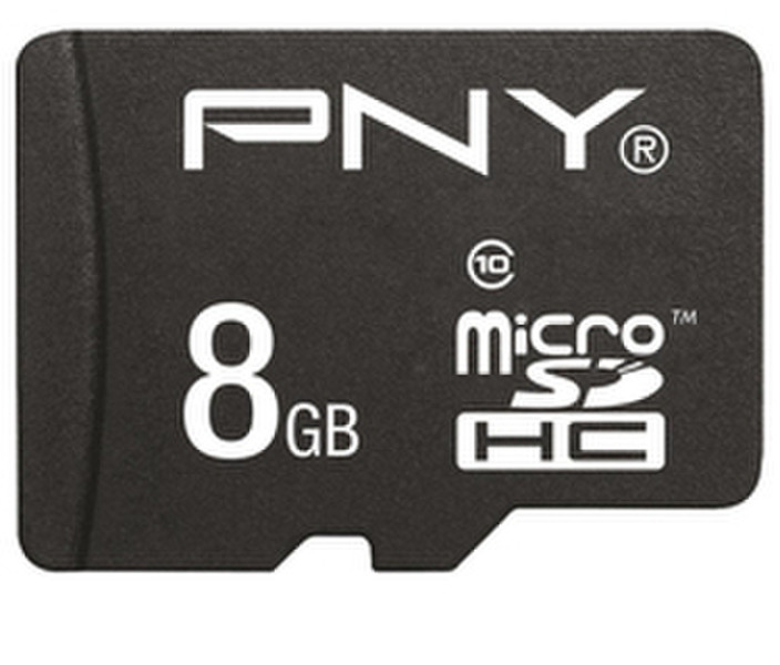 PNY 8GB, Class 10, MicroSD 8ГБ MicroSDHC Class 10 карта памяти