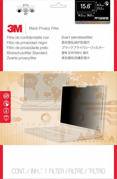 3M PF156W9E 15.6" Ноутбук Frameless display privacy filter