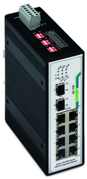 Wago 852-103 Gigabit Ethernet (10/100/1000) Schwarz Netzwerk-Switch