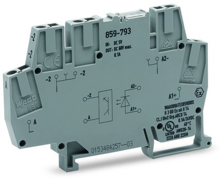 Wago 859-793 5P Grau Elektrischer Anschlussblock