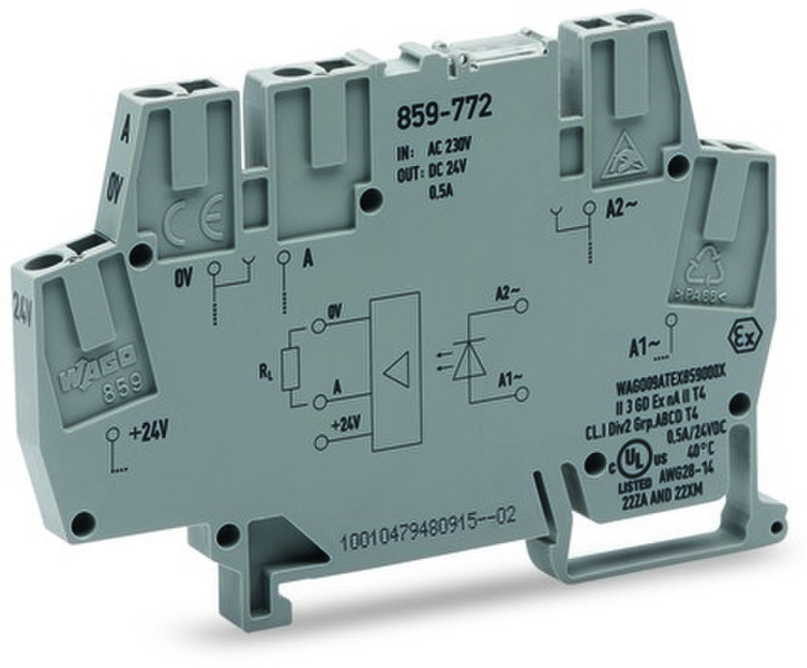 Wago 859-772 5P Grau Elektrischer Anschlussblock