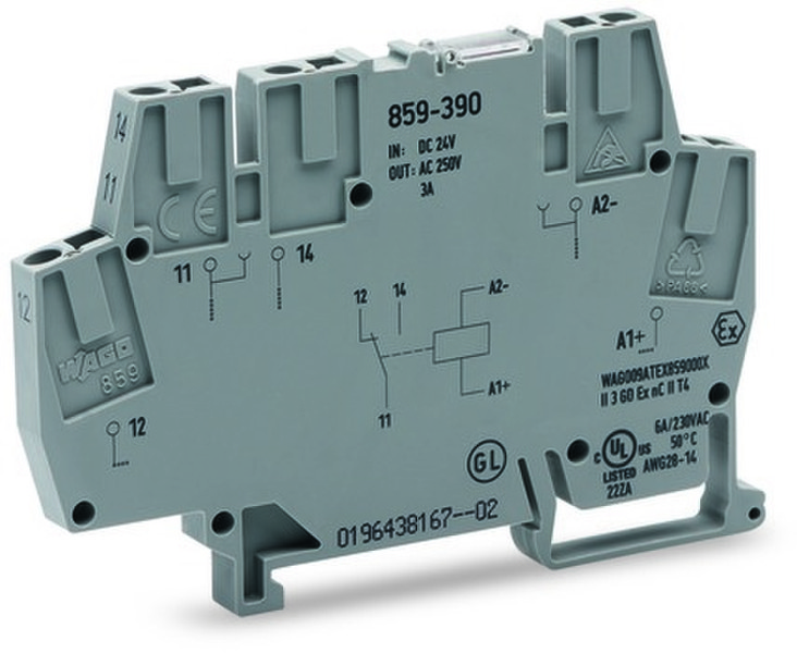 Wago 859-390 5P Grau Elektrischer Anschlussblock