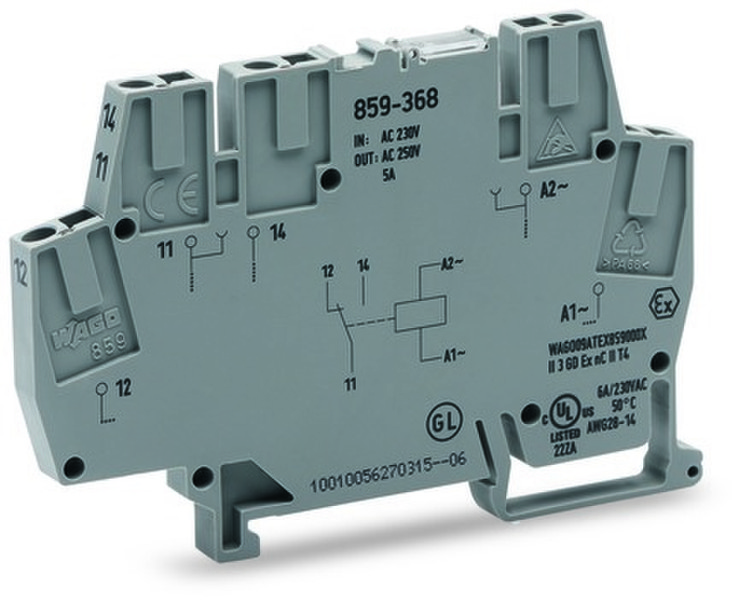 Wago 859-368 5P Grau Elektrischer Anschlussblock