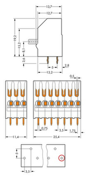 Wago 251-102 electrical terminal block