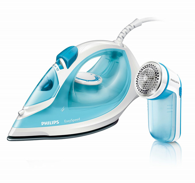 Philips EasySpeed GC1029/27 Утюг для сухой глажки и отпаривания Подошва с покрытием SteamGlide 2000Вт Синий, Белый утюг