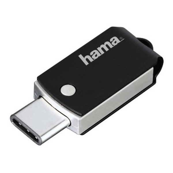 Hama C-Turn 16GB 16GB USB 3.0 (3.1 Gen 1) Type-A/Type-C Schwarz, Silber USB-Stick