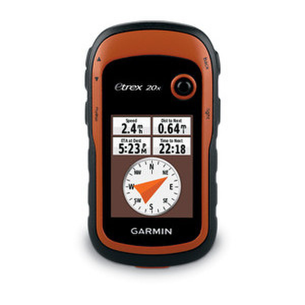 Garmin eTrex 20x Портативный 2.2" TFT 141.7г Черный, Оранжевый