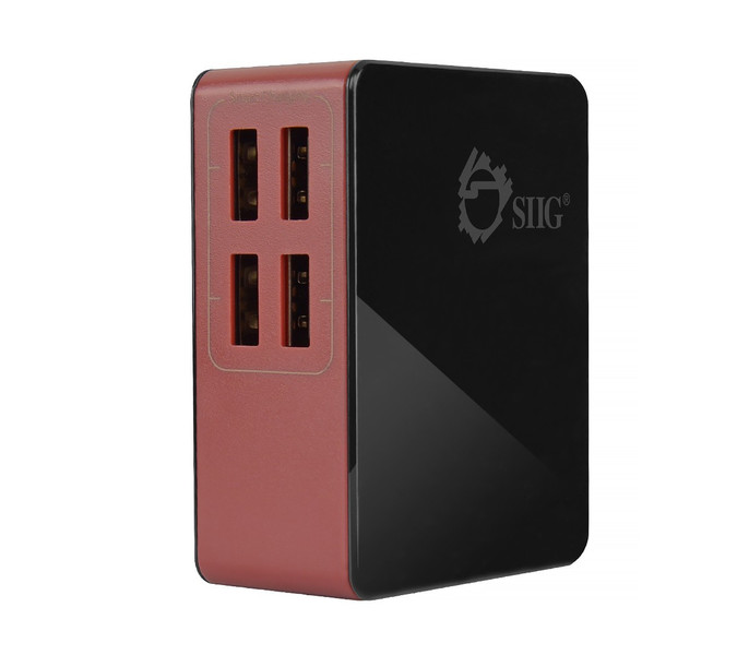 Siig AC-PW0U14-N1 Для помещений Черный, Красный зарядное для мобильных устройств
