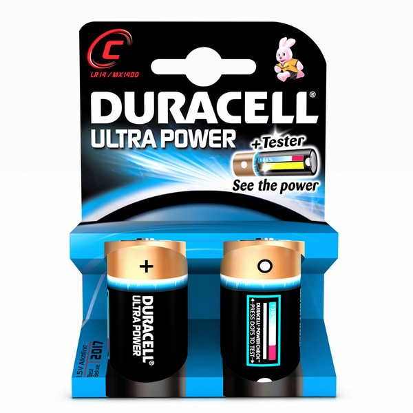 Duracell C Ultra Power (2pcs) Щелочной 1.5В батарейки