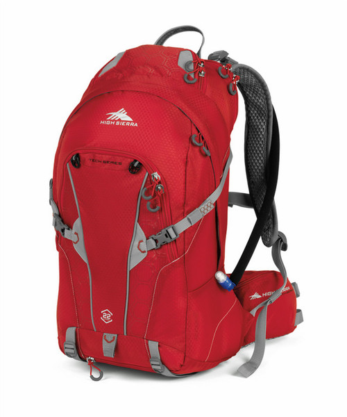 High Sierra Gallatin 22 Unisex 22L Polyester Grey,Red travel backpack