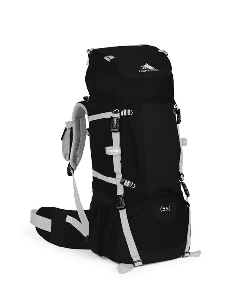 High Sierra Waucoba 55 Unisex 55L Polyester,Polyurethane Black,Grey travel backpack
