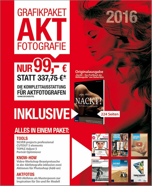 Franzis Verlag Grafikpaket Aktfotografie 2016