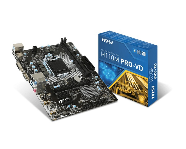 MSI H110M PRO-VD Intel H110 LGA 1151 (Socket H4) Mini ATX материнская плата