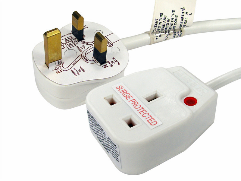 Cables Direct 1 Way Surge Protected Extension