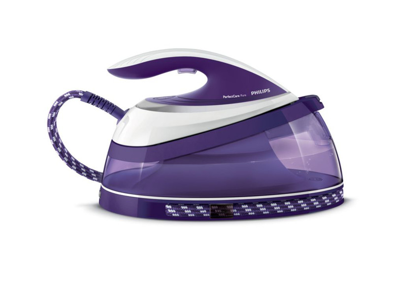 Philips PerfectCare Pure GC7642/35 1.5L T-ionicGlide soleplate Purple,White steam ironing station