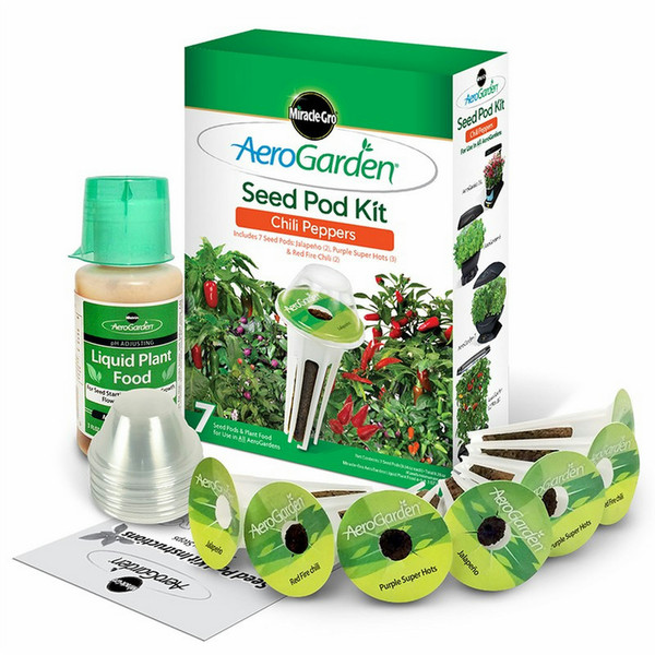 AeroGarden 800544-0208 7шт Перец чили Заправка комплект для домашнего садоводства и материал для него