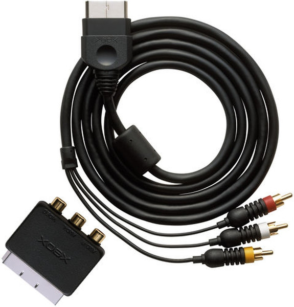 Microsoft Xbox Standard AV Cable & Scart Adapter Black