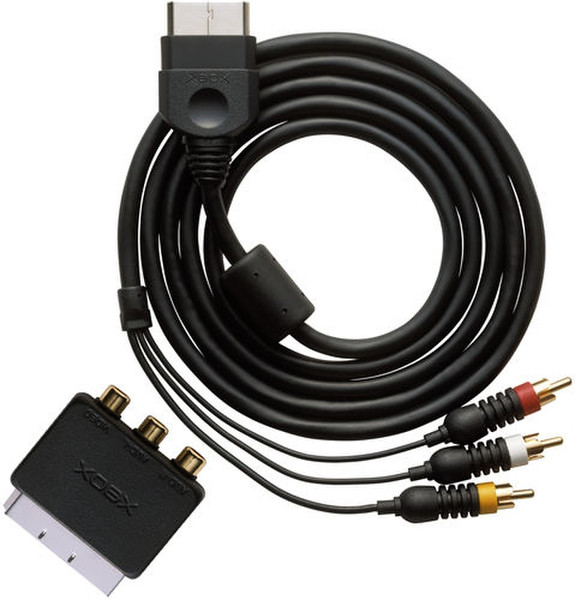 Microsoft Xbox Standard AV Cable & Scart Adapter Schwarz