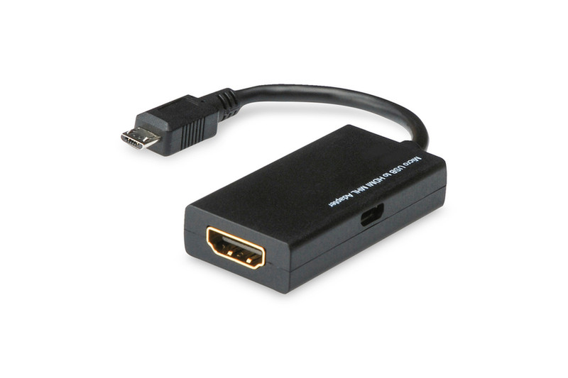 Ednet 84340 0.15m Micro-USB B HDMI Black video cable adapter