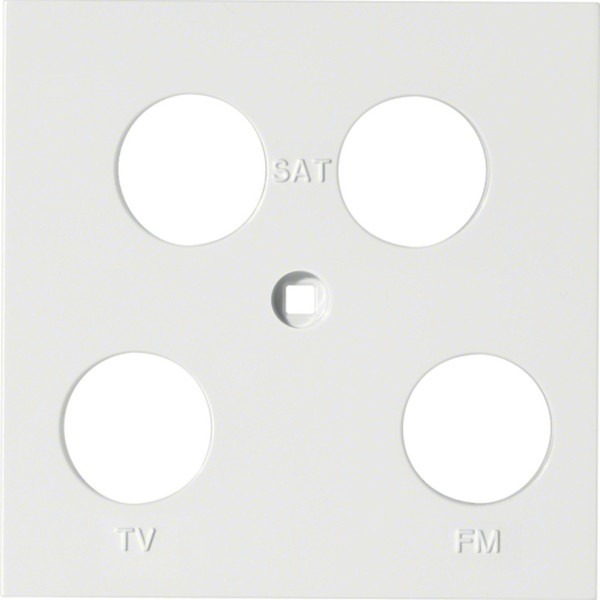 Hager WYA270 2x SAT + TV + Radio White socket-outlet