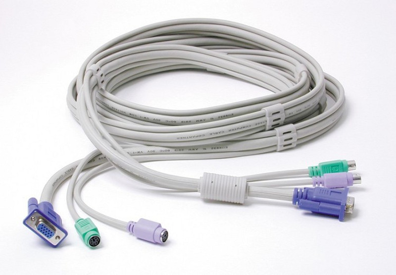 Newstar KVM extension Cable, PS/2 5м Серый кабель клавиатуры / видео / мыши