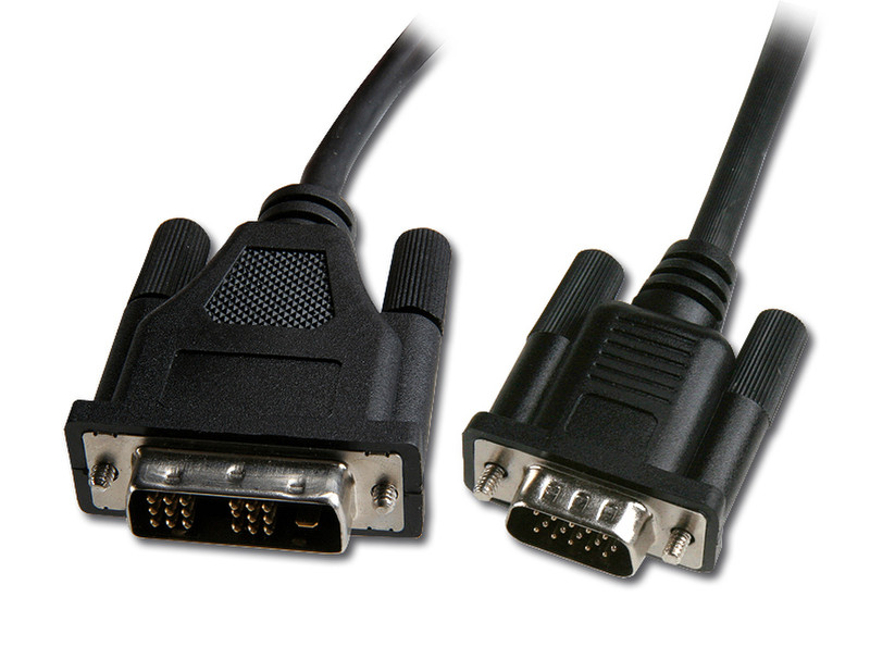 Connectland VGA-DVI-15HD-MM-3M VGA DVI-I Черный кабельный разъем/переходник