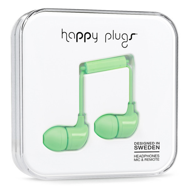 Happy Plugs In-Ear Mint Стереофонический Вкладыши Зеленый