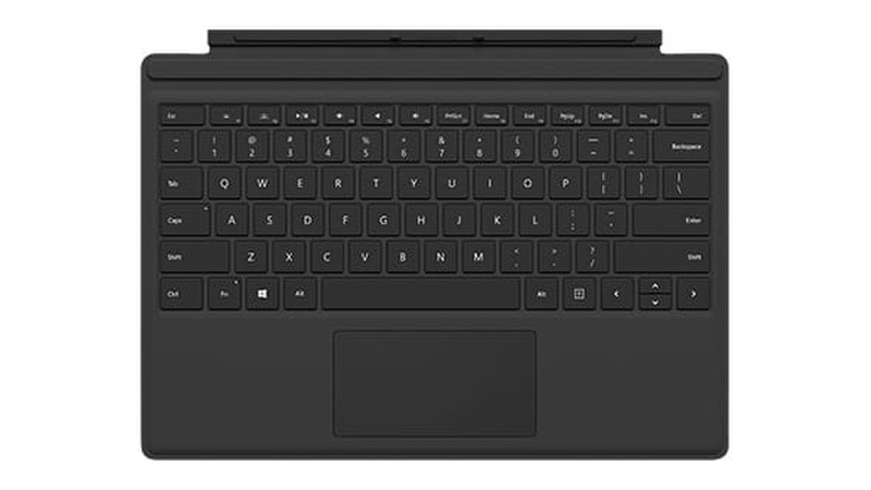 Microsoft Surface Pro 4 Type Cover Microsoft Cover port QWERTY Датский, Финский, Норвежский, Шведский Черный клавиатура для мобильного устройства