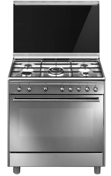 Smeg SX91M9 Freestanding Gas hob A Stainless steel cooker