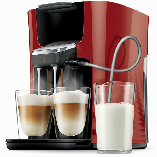 Senseo Latte Duo HD7855/80 freestanding Fully-auto Pod coffee machine 1L Red coffee maker