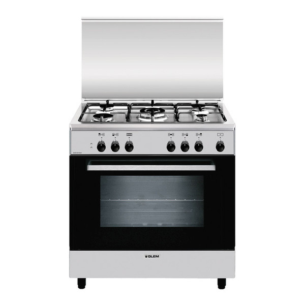 Glem A855EI Freestanding Gas hob A Black,Stainless steel cooker