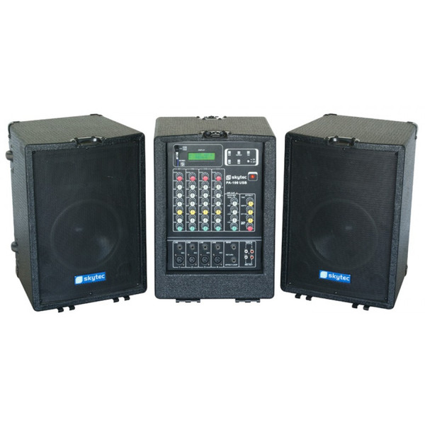 Skytec PA-100USB Freestanding Public Address (PA) system 300W Black