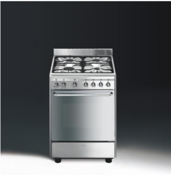 Smeg CX6SVNLC9 Freistehend Gas hob A Edelstahl Küchenherd