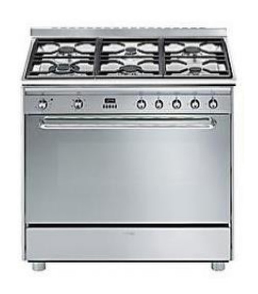 Smeg SNL906MFX Freestanding Gas hob C Stainless steel cooker