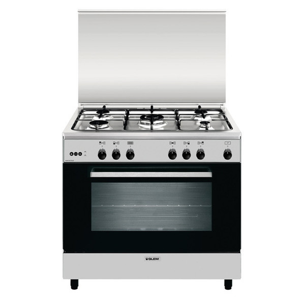 Glem A965VI Freestanding Gas hob A Black,Stainless steel cooker