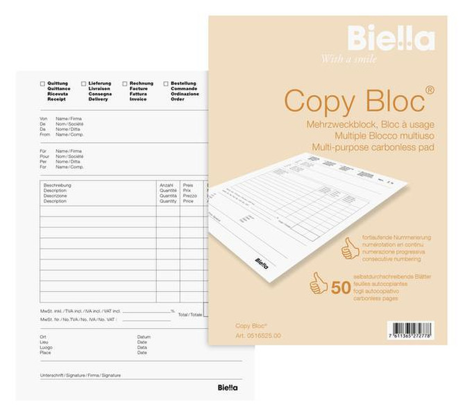 Biella 0516525.00 Geschäftsformular