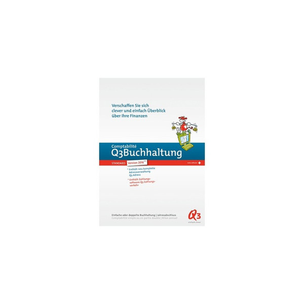 Q3 Software Q3 Buchhaltung Advanced 2016 inkl. Q3 Zahlungsverkehr, Box, Vollversion, deutsch / franz
