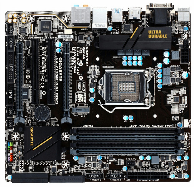 Gigabyte GA-Z170M-D3H DDR3 Intel Z170 LGA1151 Микро ATX материнская плата