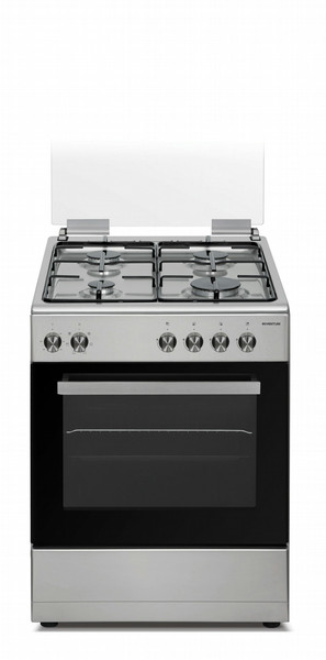Inventum VFG6012RVS Freestanding Gas hob A Black,Stainless steel cooker