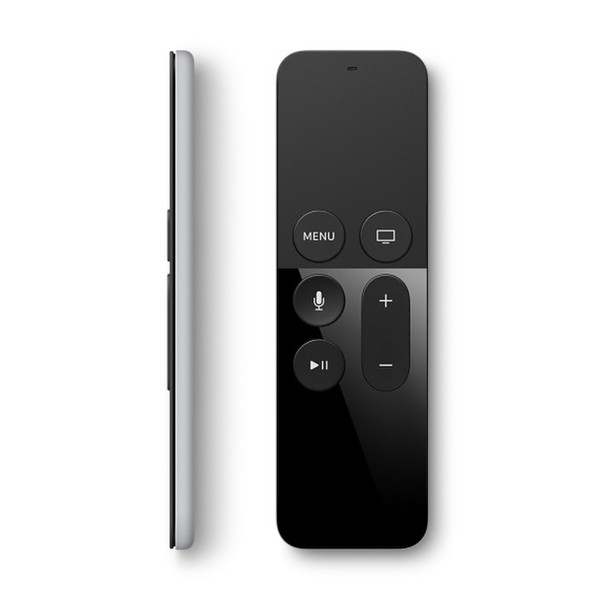Apple TV Remote Инфракрасный беспроводной Сенсорный экран / Нажимные кнопки Черный, Cеребряный пульт дистанционного управления