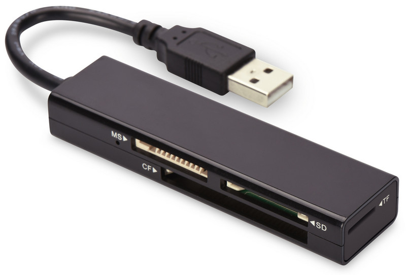 Ednet 85241 USB 2.0 Black card reader