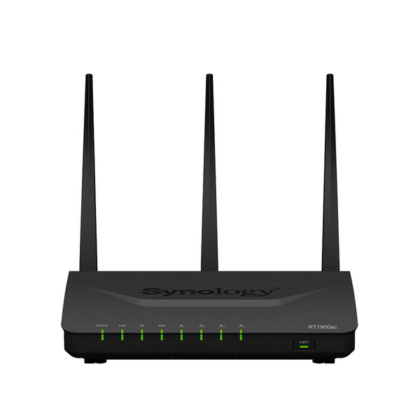 Synology RT1900AC Dual-band (2.4 GHz / 5 GHz) Black wireless router