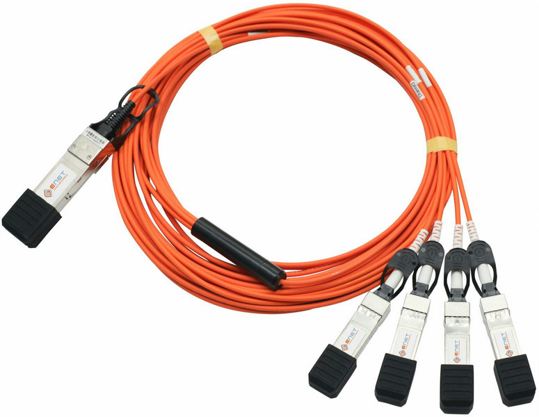 eNet Components CAB-Q-S-0.5M-ENC 0.5m QSFP+ 4x SFP+ Grey InfiniBand cable