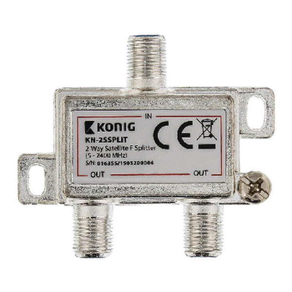 König KN-2SSPLIT Cable splitter Cеребряный кабельный разветвитель и сумматор