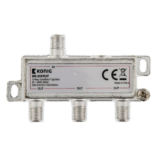 König KN-3SSPLIT Cable splitter Cеребряный кабельный разветвитель и сумматор