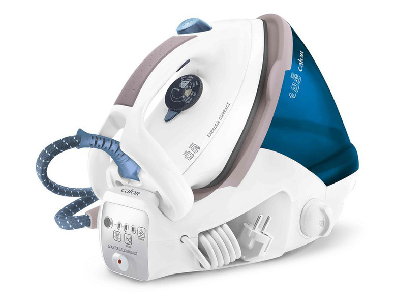 Calor GV7050C0 2200W 1.6L Ultragliss soleplate Blue,White steam ironing station